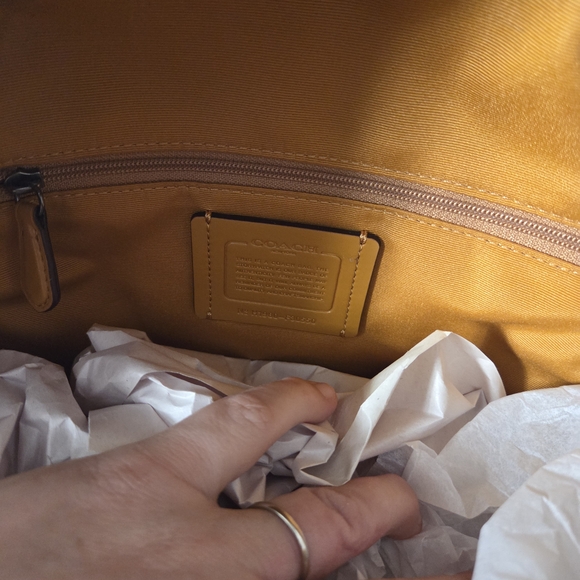 Coach Tan Leather Backpack - Picture 11 of 13